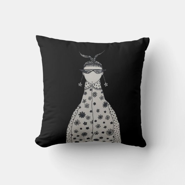 Ohrringe für niedliche Blume Kissen (Vorderseite)