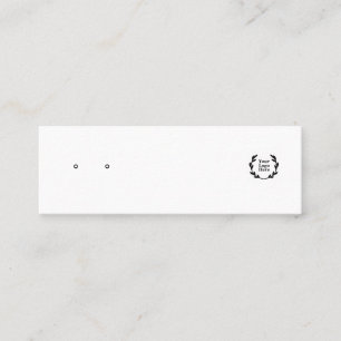 Ohrstecker-Anzeigekarte   Weiße Schmuckanzeige Mini Visitenkarte