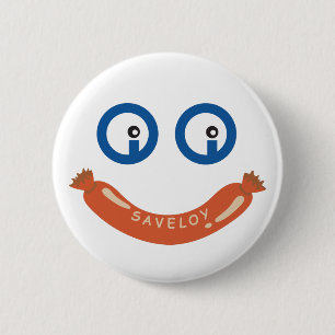 Oi Oi Zervelatwurst-rundes Abzeichen Button
