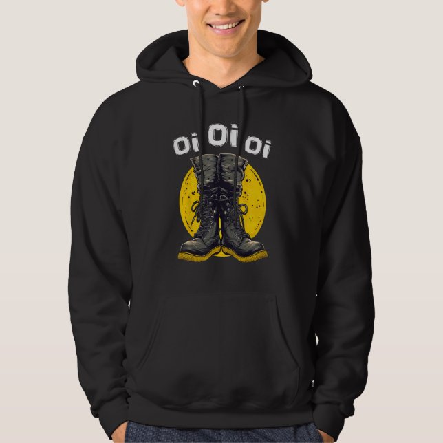 Oi Punk Music Skinhead Combat Boots  Oi Punk Hoodie (Vorderseite)