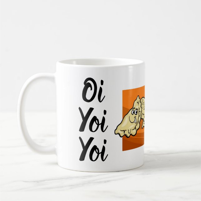 Oi Yoi Yoi Perogies Cartoon-Tasse Kaffeetasse (Links)