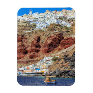 Oia-Dorf auf Santorini Insel, Nord, Griechenland Magnet