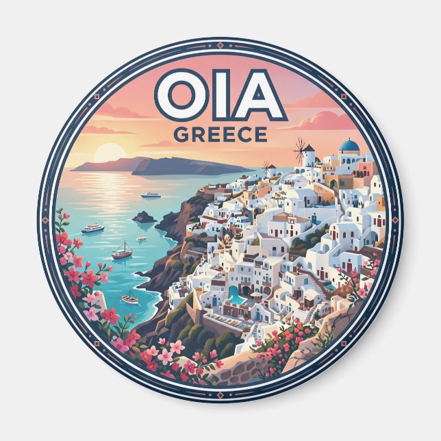Oia Griechenland Magnet (Vorne)