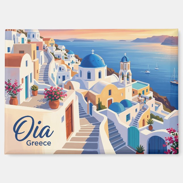 Oia Griechenland Magnet (Vorderseite)