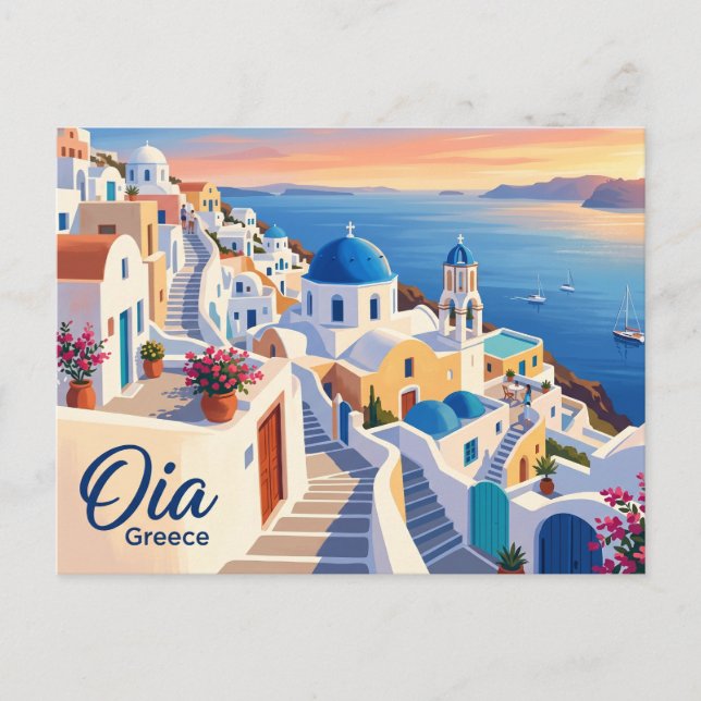 Oia Griechenland Postkarte (Vorderseite)