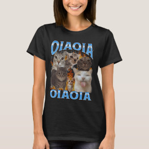 Oia Oia Lustige Katze Meme Bootleg Grafik T-Shirt