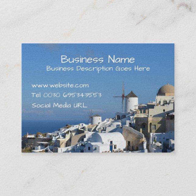 Oia Santorini Business Cards Visitenkarte (Vorderseite)