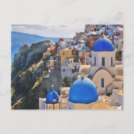Oia, Santorini. Griechenland Anstrich Postkarte
