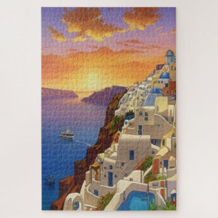 Oia, Santorini, Griechenland Art Puzzle