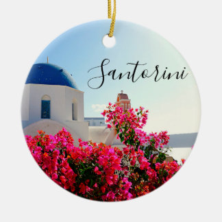 Oia Santorini, Griechenland, Fotografie Keramik Ornament