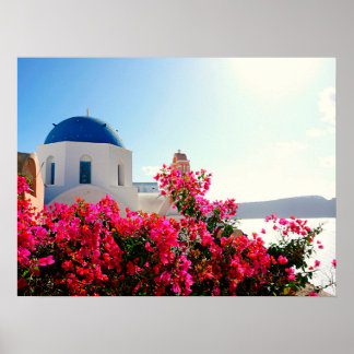 Oia Santorini, Griechenland, Fotografie Poster