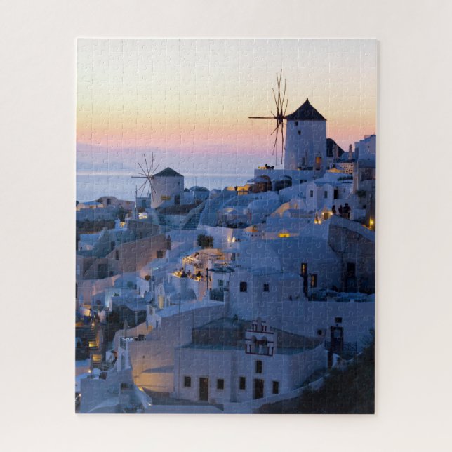 Oia Santorini Griechenland Sunset Puzzle (Vertikal)