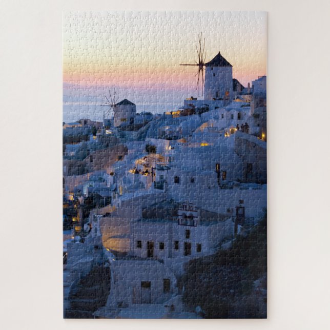 Oia Santorini Griechenland Sunset Puzzle (Vertikal)