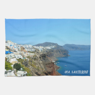 Oia, Santorini-Landschaft Geschirrtuch