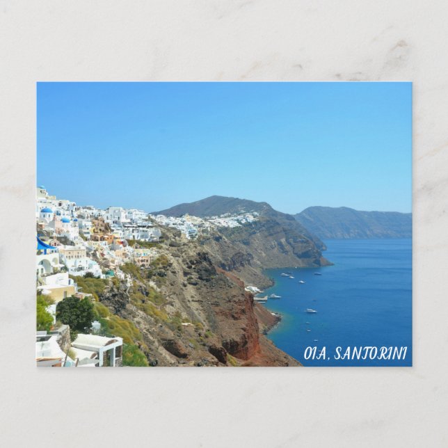 Oia, Santorini Landschaft Postcard Postkarte (Vorderseite)