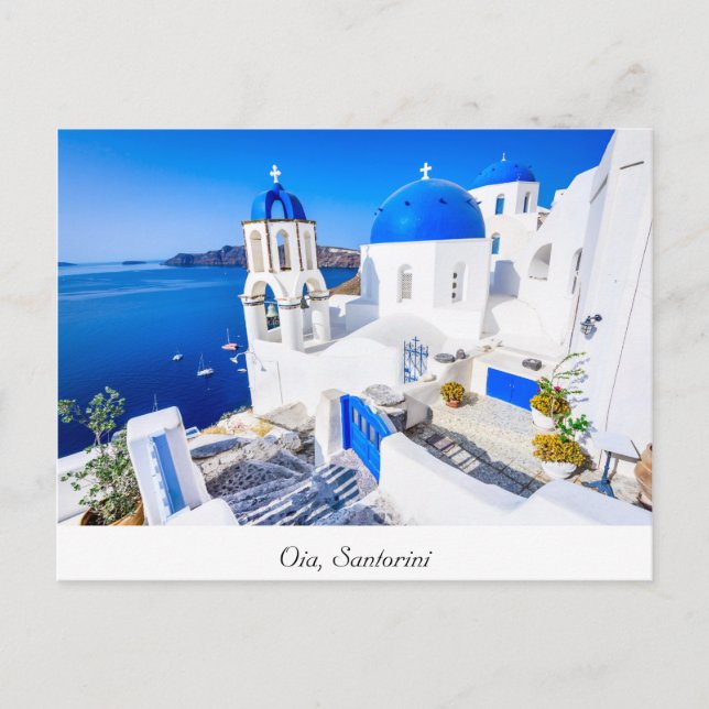 Oia Santorini Postkarte (Vorderseite)