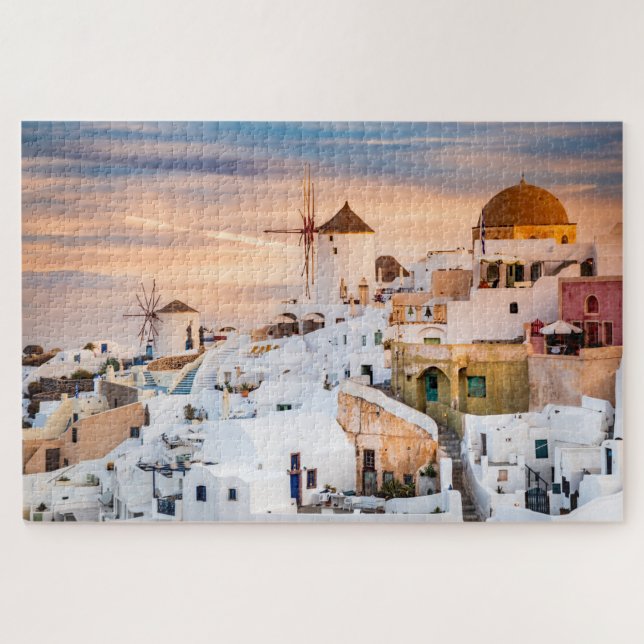 Oia Santorini Puzzle (Horizontal)