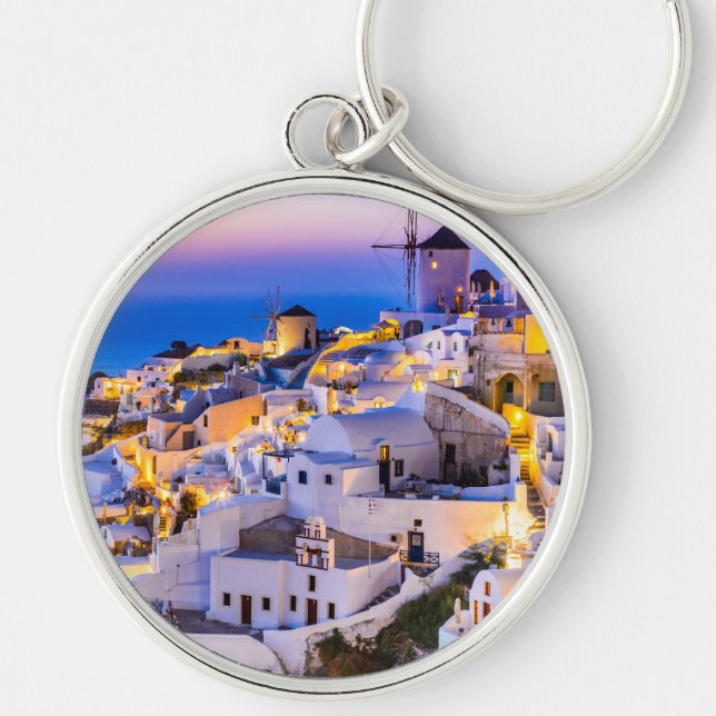 Oia Santorini Schlüsselanhänger (Vorne)