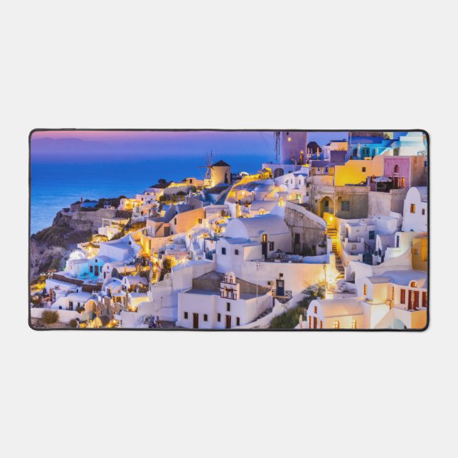 Oia Santorini Schreibtischunterlage (Vorderseite)