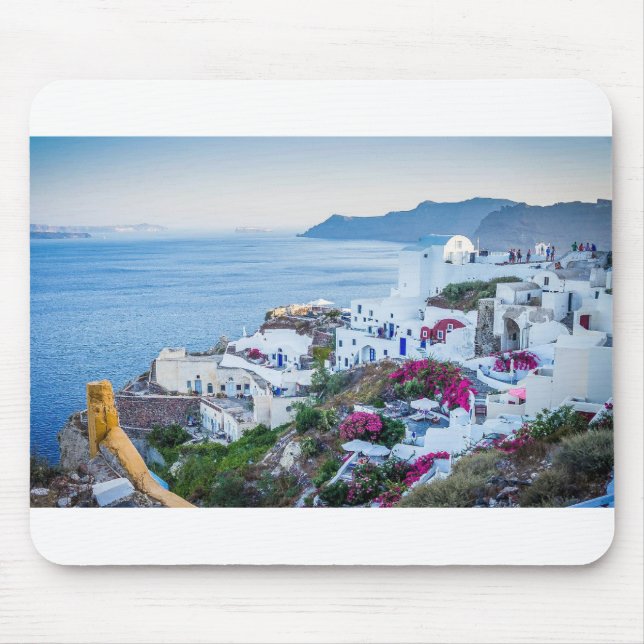 Oia Santorini Village Griechenland Mousepad (Vorne)