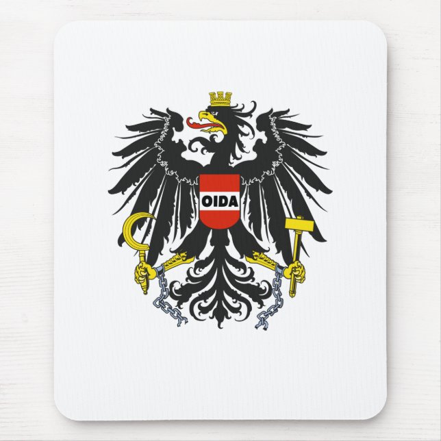 Oida Austria Dialect Eagle Mousepad (Vorne)