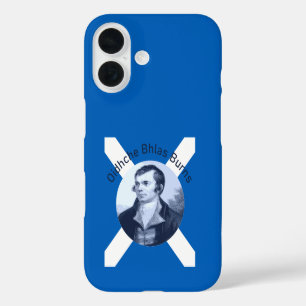 Oidhche Bhlas Burns Gälisch Blau-Farben und Saltir iPhone 16 Hülle