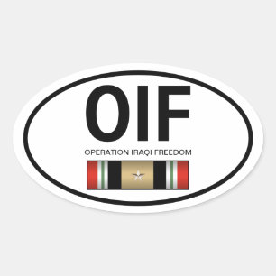 OIF-Aufkleber Ovaler Aufkleber