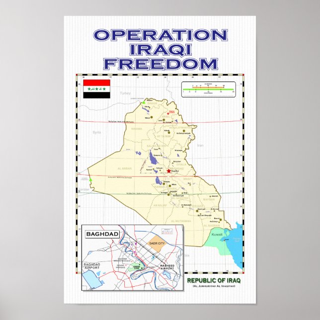 OIF - Irak-Kartenposter Poster (Vorne)
