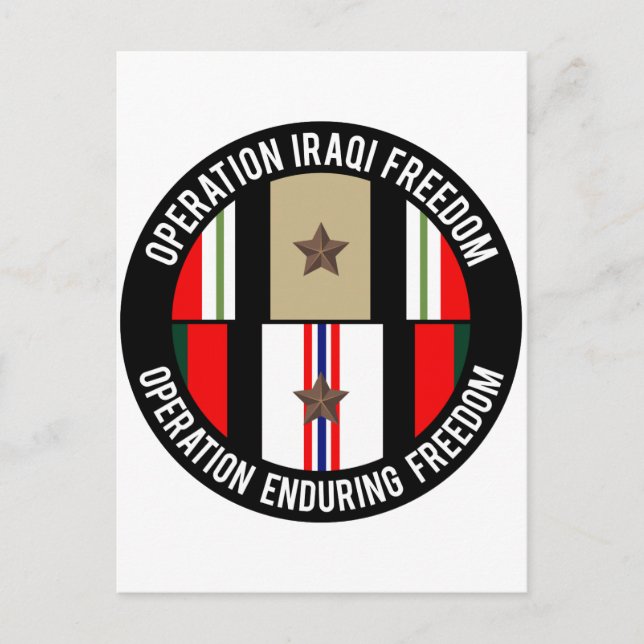 OIF - OEF 1 Stern Postkarte (Vorderseite)