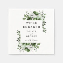OIive Green Modern Country Floral Engagement Party