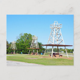 Oil Derrick Picnic Tables, I-20 Highway, Texas Postkarte