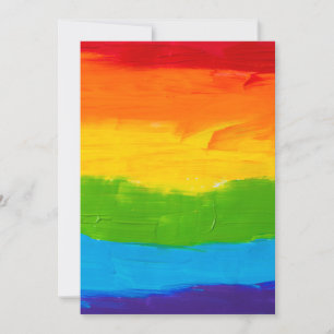 Oil paint Rainbow Colors Gay Lesbian LGBT Einladung