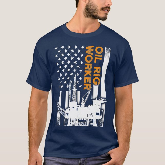 Oil Rig Worker Training USA American Gas T-Shirt (Vorderseite)