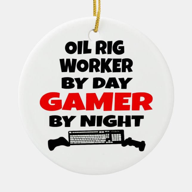 Oil Rig Worker Zombie Slayer Keramikornament (Vorne)