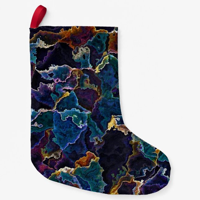 Oil Slick Small Christmas Strumpf Kleiner Weihnachtsstrumpf (Vorderseite)