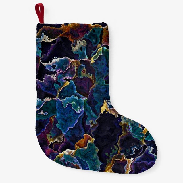 Oil Slick Small Christmas Strumpf Kleiner Weihnachtsstrumpf (Vorderseite)