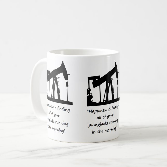 Oilfield Gauger Pumpjack Tasse (Vorderseite Links)