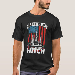 Oilfield Us Flag Fracking Fracker Oil Drilling T-Shirt