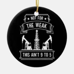 Oilfield Vater Bohröl für amerikanische Flaggen Keramik Ornament