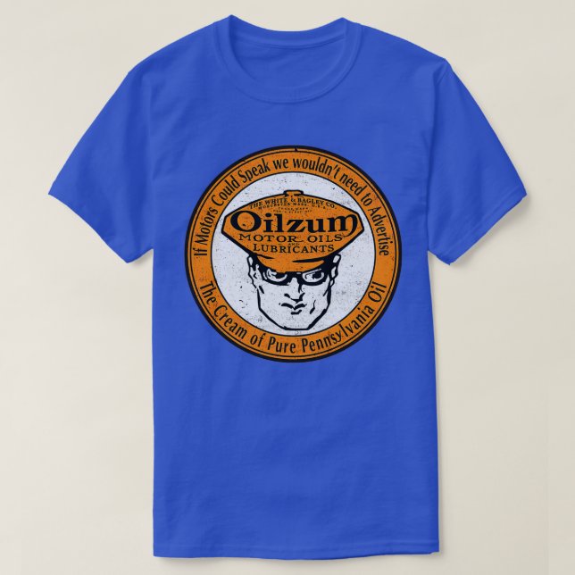 Oilzum oil motor vintage sign T-Shirt (Design vorne)