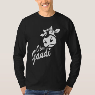 Oim Gaudi Kuhkopf Farm Alpenschuppen Bauer Bauer F T-Shirt
