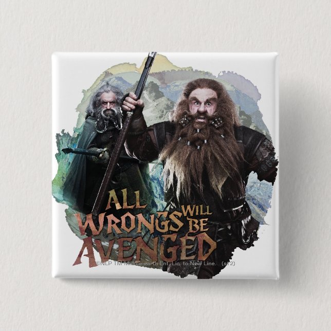 Oin und Gloin Button (Vorderseite)