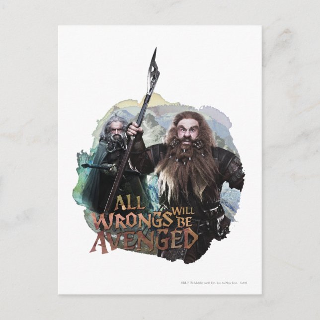 Oin und Gloin Postkarte (Vorderseite)