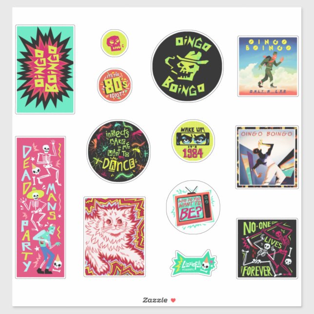 Oingo Boingo 12 sticker set (Blatt)