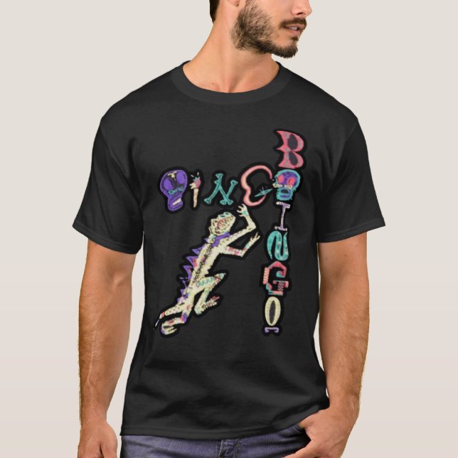 Oingo Boingo Grunge - Beängstigender Gecko Classic T-Shirt (Vorderseite)