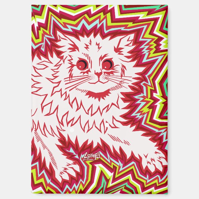 Oingo Boingo Psychedelic Cat Magnet (Vorderseite)