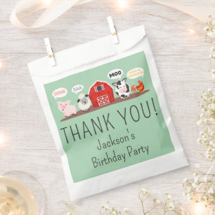 Oink Baa Moo Vielen Dank, Party für Landtiere Geschenktütchen