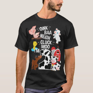 Oink Baa Neigh Cluck Moo Ich bin 2 Jahre alt Farm T-Shirt