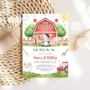 Oink Baa Quack Muh Bauernhof Tiere Geburtstag Einladung