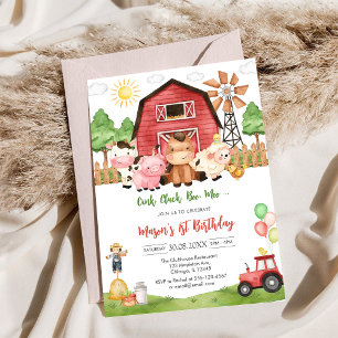 Oink Baa Quack Muh Geburtstag Bauernhof Tiere Einladung